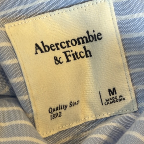 Abercrombie & Fitch Relaxed Mini Shirt Dress Size Medium - Picture 7 of 13